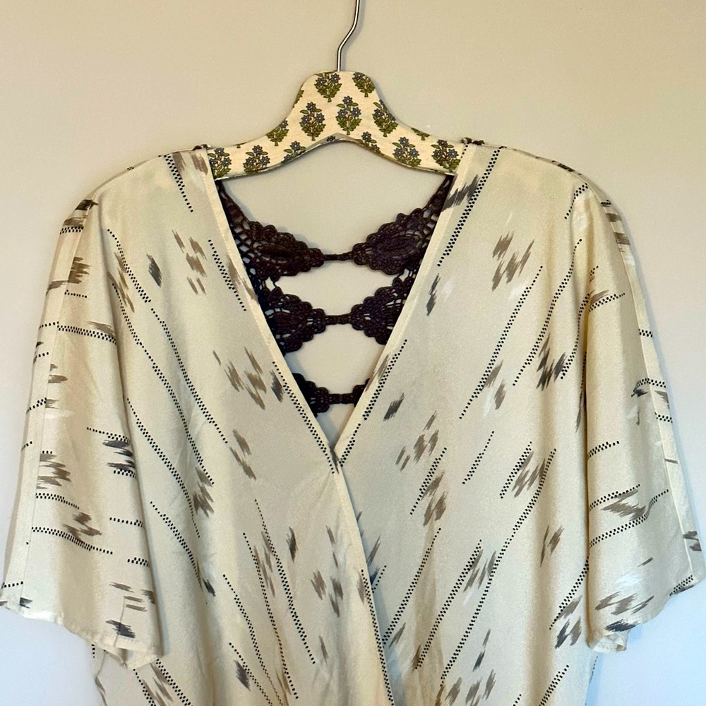 Lovestitch Surplice Open Back Blouse